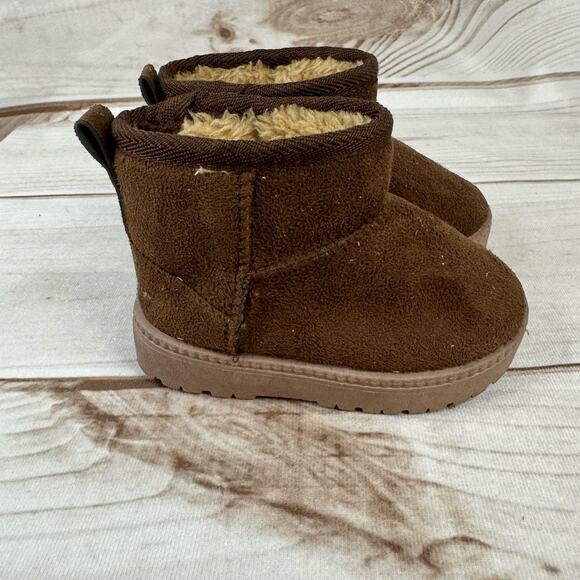 MK Matt Keely Brown Winter Boots With Soft Warm Fleece Lining Toddler Size 7 - Picture 9 of 12